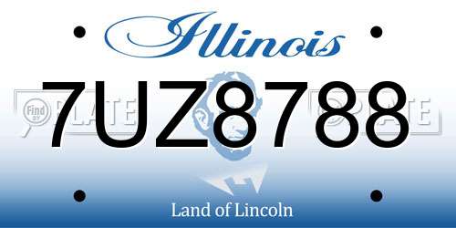 7UZ8788 Illinois License Plate