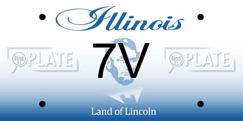 7V Illinois License Plate