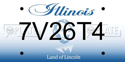 7V26T4 Illinois License Plate