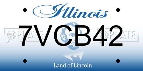 7VCB42 Illinois License Plate