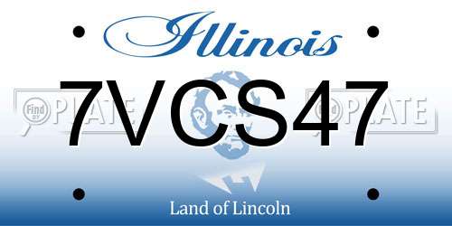 7VCS47 Illinois License Plate
