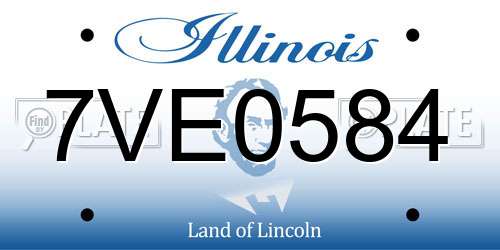 7VE0584 Illinois License Plate