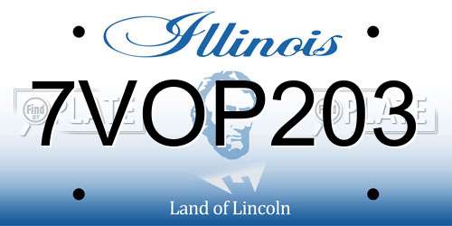 7VOP203 Illinois License Plate