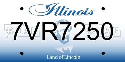7VR7250 Illinois License Plate