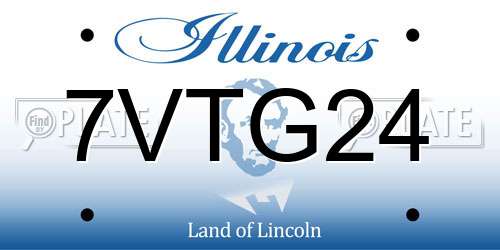 7VTG24 Illinois License Plate