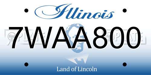 7WAA800 Illinois License Plate