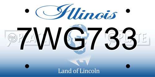 7WG733 Illinois License Plate