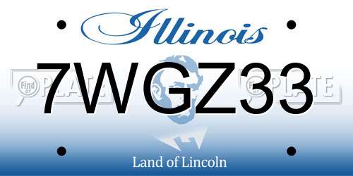 7WGZ33 Illinois License Plate