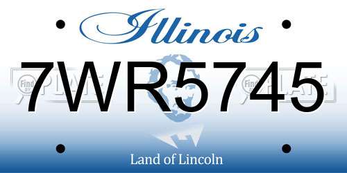 7WR5745 Illinois License Plate