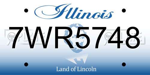 7WR5748 Illinois License Plate