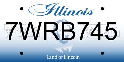 7WRB745 Illinois License Plate