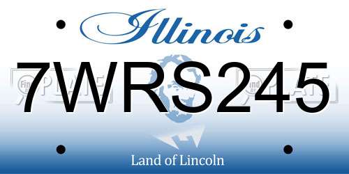 7WRS245 Illinois License Plate