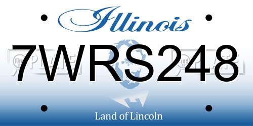 7WRS248 Illinois License Plate