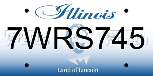 7WRS745 Illinois License Plate