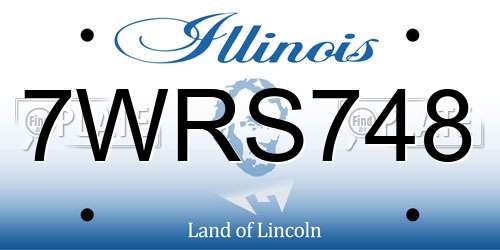 7WRS748 Illinois License Plate