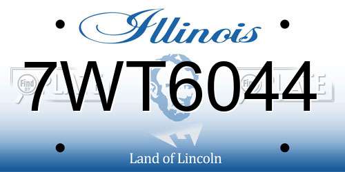 7WT6044 Illinois License Plate