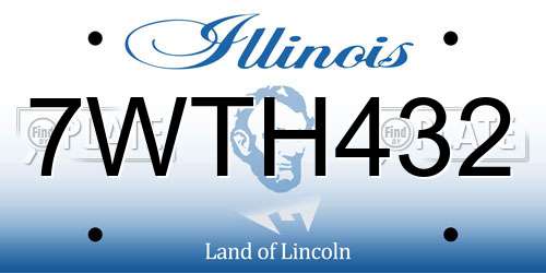 7WTH432 Illinois License Plate