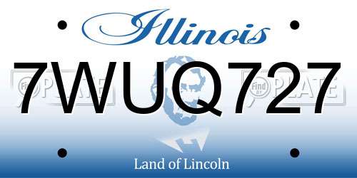 7WUQ727 Illinois License Plate