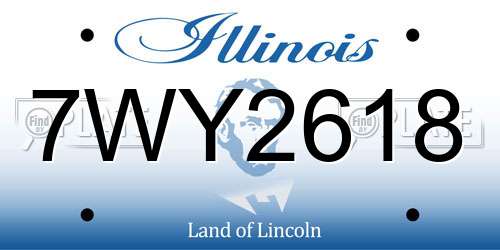 7WY2618 Illinois License Plate
