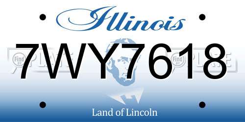 7WY7618 Illinois License Plate