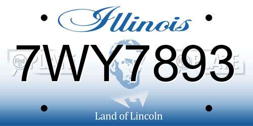 7WY7893 Illinois License Plate