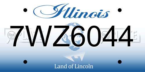 7WZ6044 Illinois License Plate