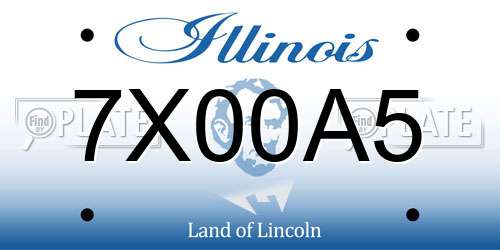 7X00A5 Illinois License Plate