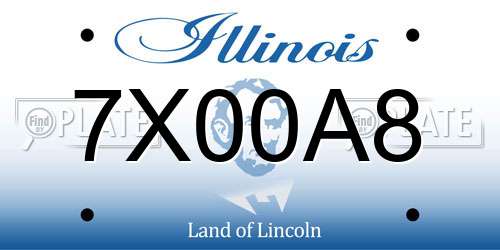 7X00A8 Illinois License Plate