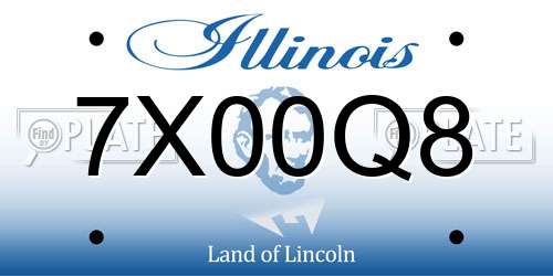 7X00Q8 Illinois License Plate