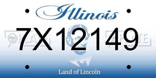 7X12149 Illinois License Plate
