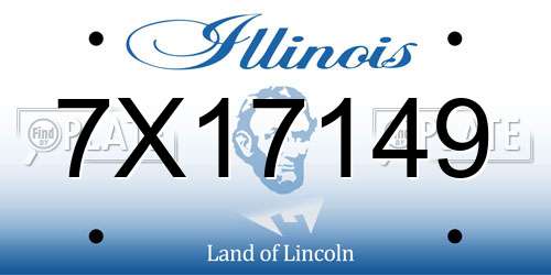 7X17149 Illinois License Plate