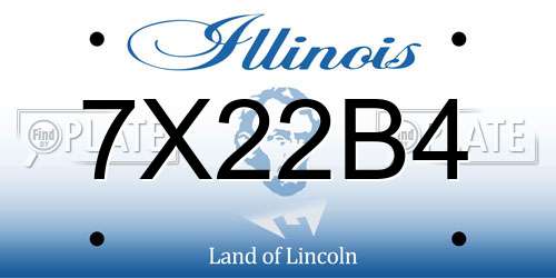 7X22B4 Illinois License Plate