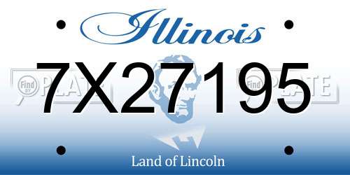 7X27195 Illinois License Plate