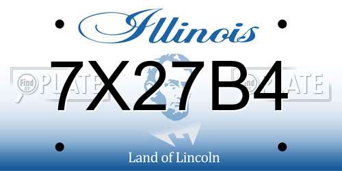 7X27B4 Illinois License Plate