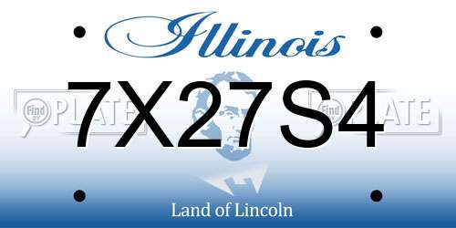 7X27S4 Illinois License Plate