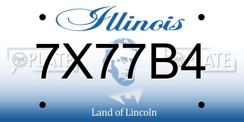7X77B4 Illinois License Plate