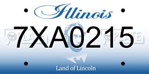 7XA0215 Illinois License Plate