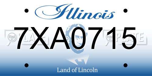 7XA0715 Illinois License Plate