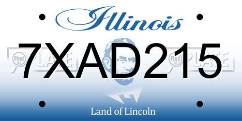 7XAD215 Illinois License Plate