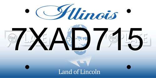 7XAD715 Illinois License Plate