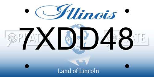 7XDD48 Illinois License Plate