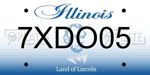 7XDO05 Illinois License Plate