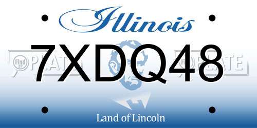 7XDQ48 Illinois License Plate