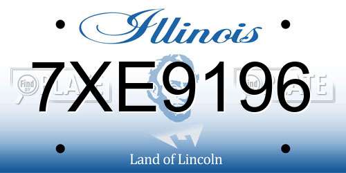 7XE9196 Illinois License Plate