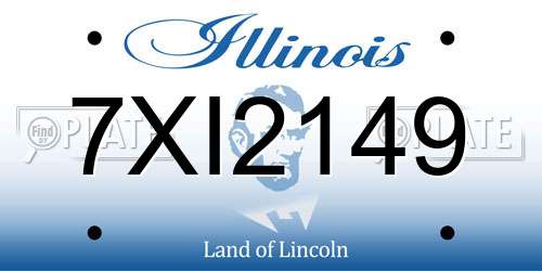 7XI2149 Illinois License Plate