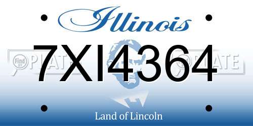 7XI4364 Illinois License Plate