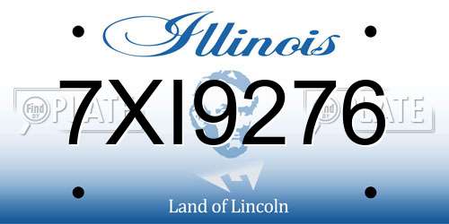 7XI9276 Illinois License Plate