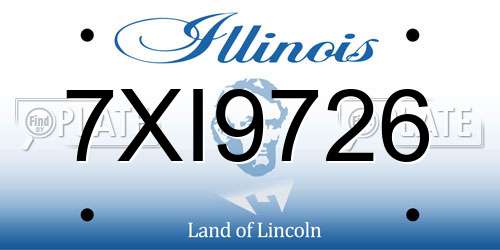 7XI9726 Illinois License Plate