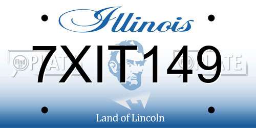 7XIT149 Illinois License Plate