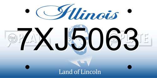 7XJ5063 Illinois License Plate